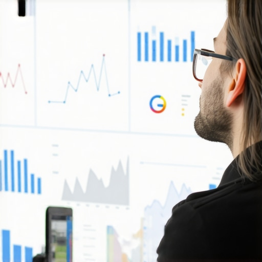 Marketing professional analyzing Google Maps and SEO analytics on a computer