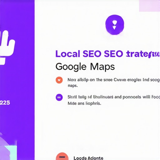 Infographic illustrating key local SEO tactics for Google Maps ranking in 2025.