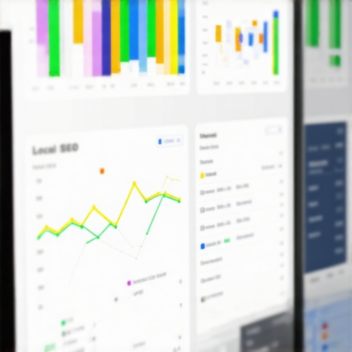 Dashboard displaying local search rankings and SEO analytics for map pack maintenance.