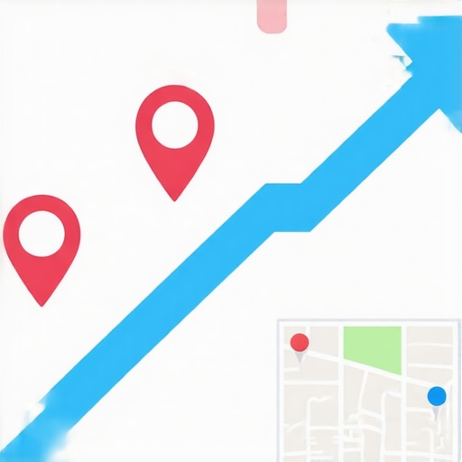 Mastering Local SEO for Map Pack Success Illustration showing rising local search rankings with maps and SEO symbols.