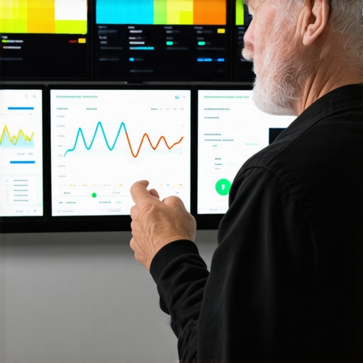 Sensor Signal Dashboard for Local SEO Person reviewing digital dashboard showing live store data and signals