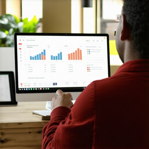 Business owner reviewing live inventory data on a computer