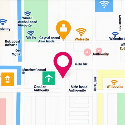 Advanced Local Ranking Signals and Triangulation A visualization of advanced local SEO ranking factors including website speed and proximity signals.