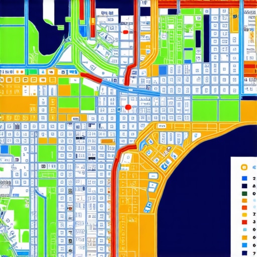 Digital Heat Map of Local Engagement A digital visualization showing business engagement hotspots on a city map
