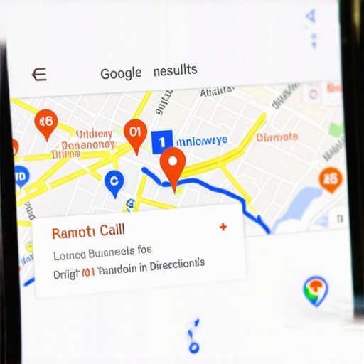Dominating the Google Map Pack Search Results A smartphone screen showing a local business at the top of Google Map Pack results.