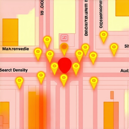 Hyper-Local Map Pack Heat Map A visual representation of how local business map authority spreads across a city grid.