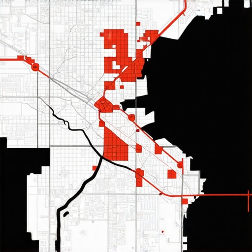 A visualization of how local business map rankings change block by block in a city.
