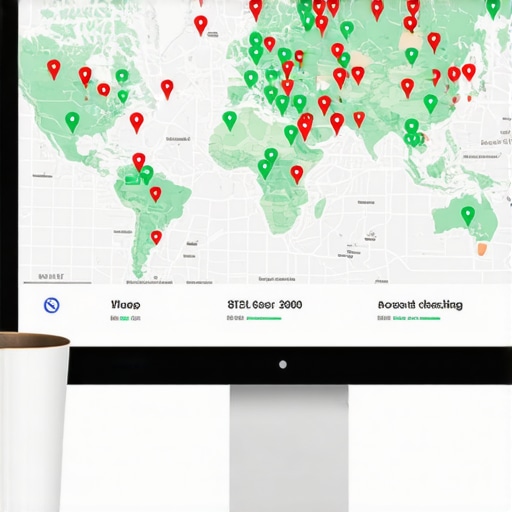 Visualizing local map pack rankings across a city grid