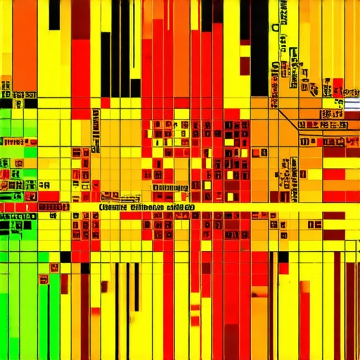 A visualization of how local business rankings change across different physical distances in a city.