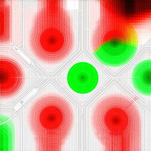 Visual representation of how map pack rankings change by location