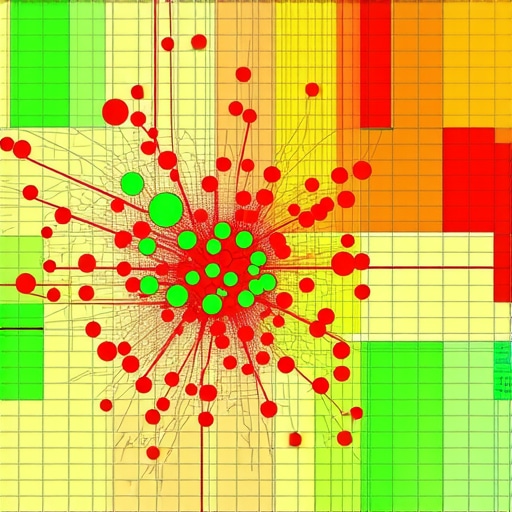 Local SEO Ranking Heat Map A visual representation of local search ranking density and proximity signals on a city map.