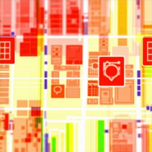A digital heatmap showing how user interactions like clicks and movement influence local map pack rankings.