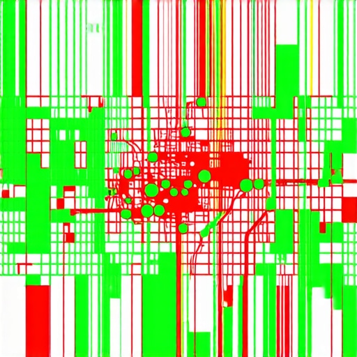 A visual representation of local search rankings using a grid heatmap showing visibility across different neighborhoods.