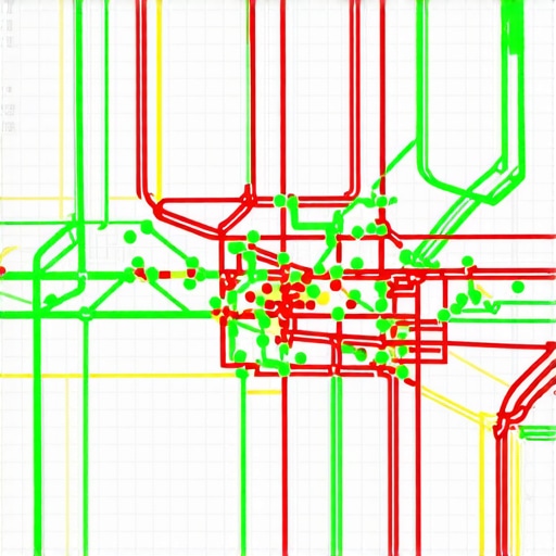 Local Search Heatmap Analysis for Map Pack Success A heatmap visualization showing how local business map rankings vary by exact geographical location in a city.