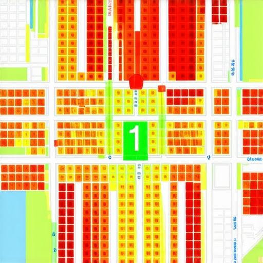 Local Search Proximity Heatmap A visual representation of how a business ranks across different geographic points in a local map pack.