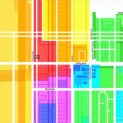 A visual representation of how a business's rank in the Google Map Pack changes based on the searcher's physical location in a city.