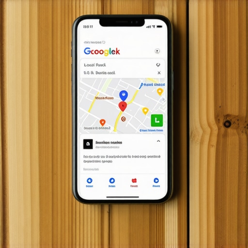 Maximizing Local Map Pack Visibility A smartphone screen showing business listings in the Google Map Pack.