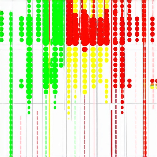 A heat map grid showing local SEO ranking positions across a city.