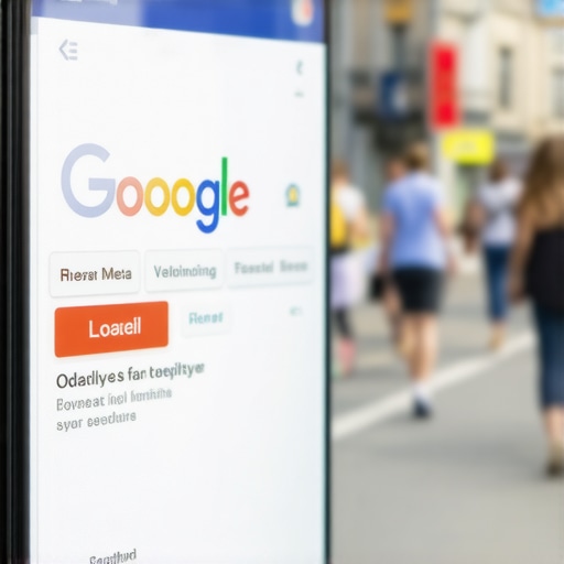 Optimized Local Meta Description Example A smartphone showing a successful local business search result with a compelling meta description.