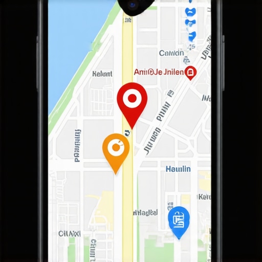 A visual representation of how proximity influences local map pack rankings on a smartphone.