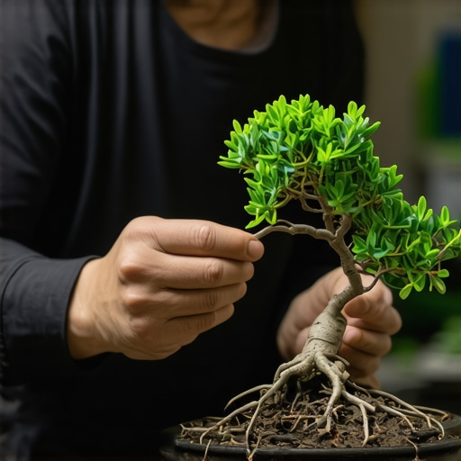 Strategic Pruning for Local SEO Success A bonsai tree being pruned symbolizing service area optimization for Google Maps.