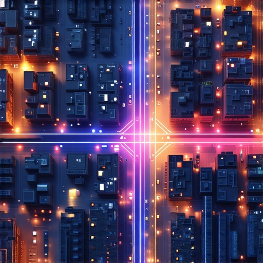 Visualizing Hyper-Local Proximity Rankings A map showing glowing heatmaps of local business visibility and proximity signals.