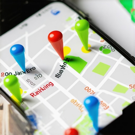 Visualizing Local Search Proximity Shifts Map with ranking pins showing how local business maps positions vary by distance.