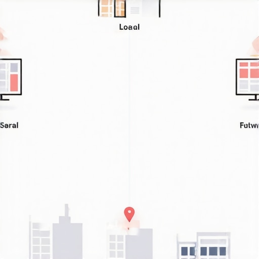 Diagram of local SEO internal link silos for map pack placement
